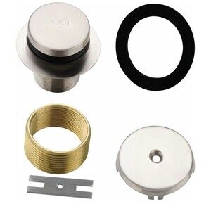 Brushed Nickel Tip-Toe Bathtub Tub Drain